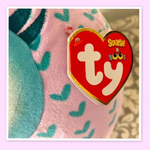 TY Squish-A-Boos Winks the Owl  Size - (14 inch) Plush Pink Soft Squishy - Picture 4 of 5